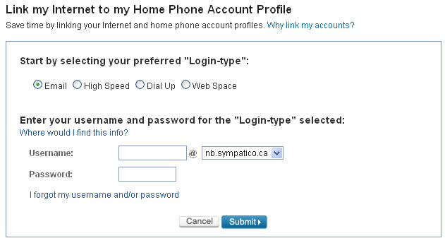 Image: Link your Internet account