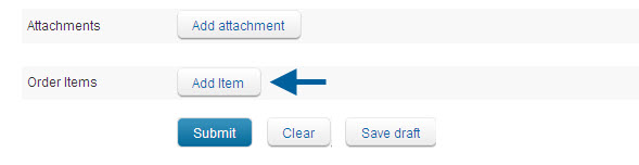 Showing the add item button where you can then fill out a form for desired service changes.